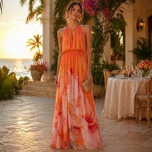Bisou Bisou | Dresses | Bisou Bisou Halter Maxi Dress | Poshmark